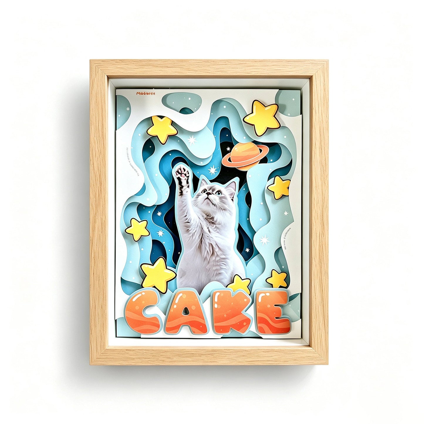 Custom 3D Pet Portrait Shadow Box | Handcrafted Paper Art Gift custom pet portrait - MooWeeStudio