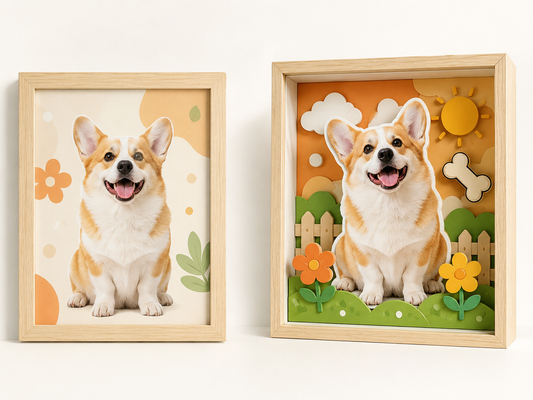 3D Pet Portrait vs. Traditional Pet Portrait: What’s the Difference?