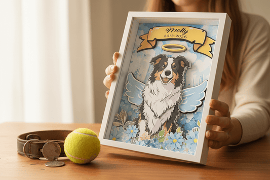 How to Create a Meaningful Dog Memorial Shadow Box - MooWeeStudio