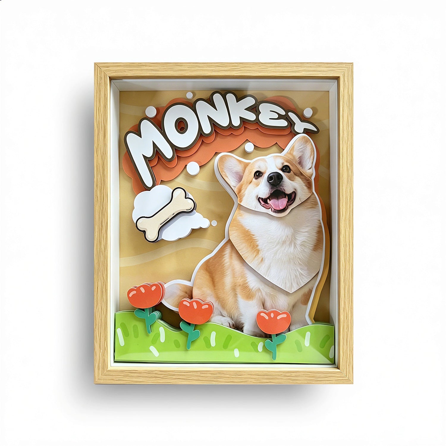 Custom 3D Dog Portraits & Shadow Boxes