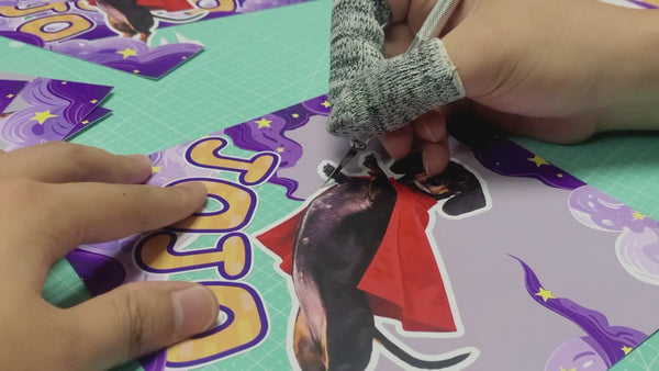 Handcrafting a custom 3D pet portrait shadow box layer by layer from a pet photo